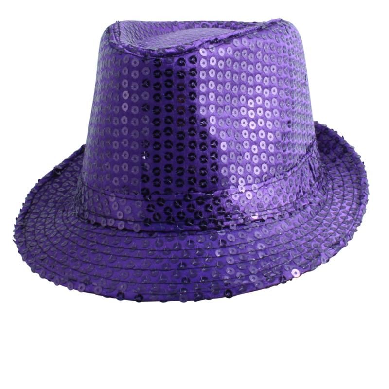 Trilby Sequin Hat ° purple ° Fedora, 75,93 Skr