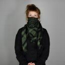 Kufiya - Stars black - green-olive green - Shemagh - Arafat scarf