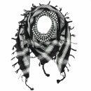 Kufiya - Checked pattern small black - white - Shemagh - Arafat scarf