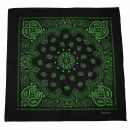 Bandana Tuch - Paisley Muster 03 - schwarz - grün -...