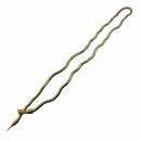 Modeschmuck - biegsame Schlangenkette - gold - 6 mm - Schlangenkopf als Magnetverschluss