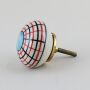 Ceramic door knob shabby chic - round - striped