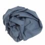 Pañuelo de algodón - tejido fino y denso - azul grisáceo - con fleco - Pañuelo cuadrado para el cuello