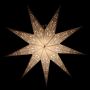 Papierstern - Weihnachtsstern - Stern 9zackig weiß gemustert 02 - 60 cm