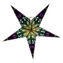 Paper star - Christmas star - 5-pointed star - colorful patterned - 60 cm