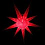 Papierstern - Weihnachtsstern - Stern 9zackig rot gemustert 03 - 60 cm