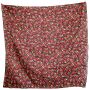 Cotton Scarf - Cherry Print - wine red - squared kerchief