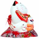 Gatto della fortuna - Gatto cinese - Porcellana 24 cm...