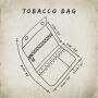 Tobacco pouch - woven - diamond pattern - orange