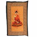 Manta de meditación - Colcha - Paño de pared - Buddha - naranja-rojo - 135x210cm
