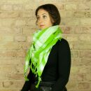 Kufiya - Keffiyeh - verde-verde brillante - blanco - Pañuelo de Arafat