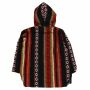 Childrens Jacket - Poncho - Ethnic Look - Cotton - black-red