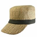 Army Military Cap - Model 10 - Straw Mesh - brown - Hat