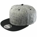 Cappello snapback - Modello a lisca di pesce - grigio-nero