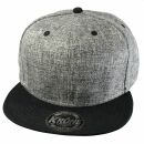 Snapback Cap - Fischgrätmuster - grau-schwarz