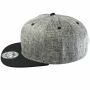 Snapback Cap - Fischgrätmuster - grau-schwarz