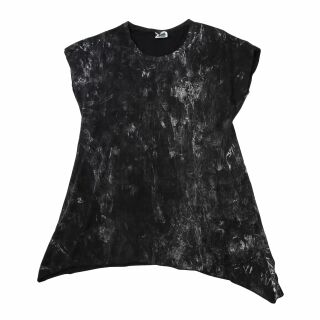 Shirt - Mini Dress - Shirt Dress - Used Look - Stonewashed - black