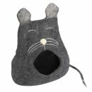 Katzenhöhle - Schläfrige Katze - grau -...