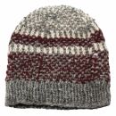 Berretto di lana - berretto fatto a maglia - rosso-bianco