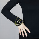 Flexible necklace snake chain gold-colored light chain bracelet