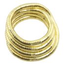 Flexible necklace snake chain gold-colored light 8mm chain bracelet