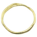 Collana a serpente girocollo flessibile dorata chiaro 8mm bracciale