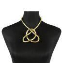 Flexible necklace snake chain gold-colored light 8mm chain bracelet