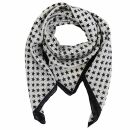 Sciarpa di cotone - stelle 1,5 cm bianco - nero - foulard...