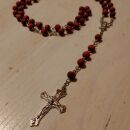 7x Rosenkranz rotbraun braun - Gebetskette