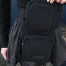 Gürteltasche - Kurt - schwarz - messingfarben - Bauchtasche - Hüfttasche