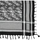 Kufiya - Keffiyeh - píxeles de camuflaje - negro - blanco - Pañuelo de Arafat