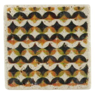 Imanes de travertino 4,8x4,8 cm - Apariencia vintage - Modelo 03