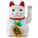 Agitando gato chino - Maneki neko - 15 cm - blanco