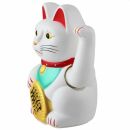 Agitando gato chino - Maneki neko - 15 cm - blanco