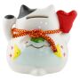 Hucha de cerámica - porcelana - gata de la suerte - Maneki-Neko - Modelo 02
