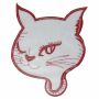 Patch XL - testa gatto - bianco-rosso - patch posteriore