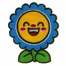 Aufnäher - Blume - lachend - Patch