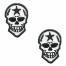 Patch - Skull mini - white-black - Set of 2
