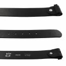 Leather belt - Buckle free belt - black - cracked look -...