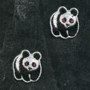 Aufnäher - Panda - mini schwarz-weiß 2er Set - Patch