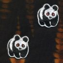 Aufnäher - Panda - mini schwarz-weiß 2er Set - Patch