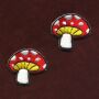 Patch - fungo velenoso rosso-bianco-giallo - Set di 2 - toppa