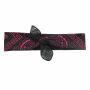 Pañuelo para la cabeza y el cuello - Paisley muestra 02 negro - rosa - Pañoleta - Bandana