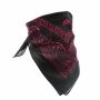 Pañuelo para la cabeza y el cuello - Paisley muestra 02 negro - rosa - Pañoleta - Bandana