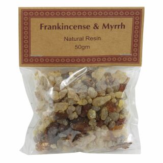 1x 50g Incense mix - Natural Resin - Frankincense&Myrrh - Indian incense mix