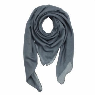 Pañuelo de algodón - gris - obscuro - Pañuelo cuadrado para el cuello