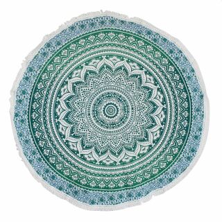 Coperta da meditazione - tovaglia tonda - copriletto - Mandala - Motivo 02 - 133cm