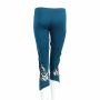 Leggings - 3/4 Capri with lace - petrol - one size - Jersey