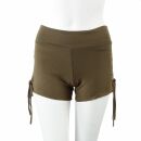 Gathered shorts - hot pants - panties - brown-light brown...