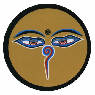 Sticker - Buddhas eyes - brown 10cm